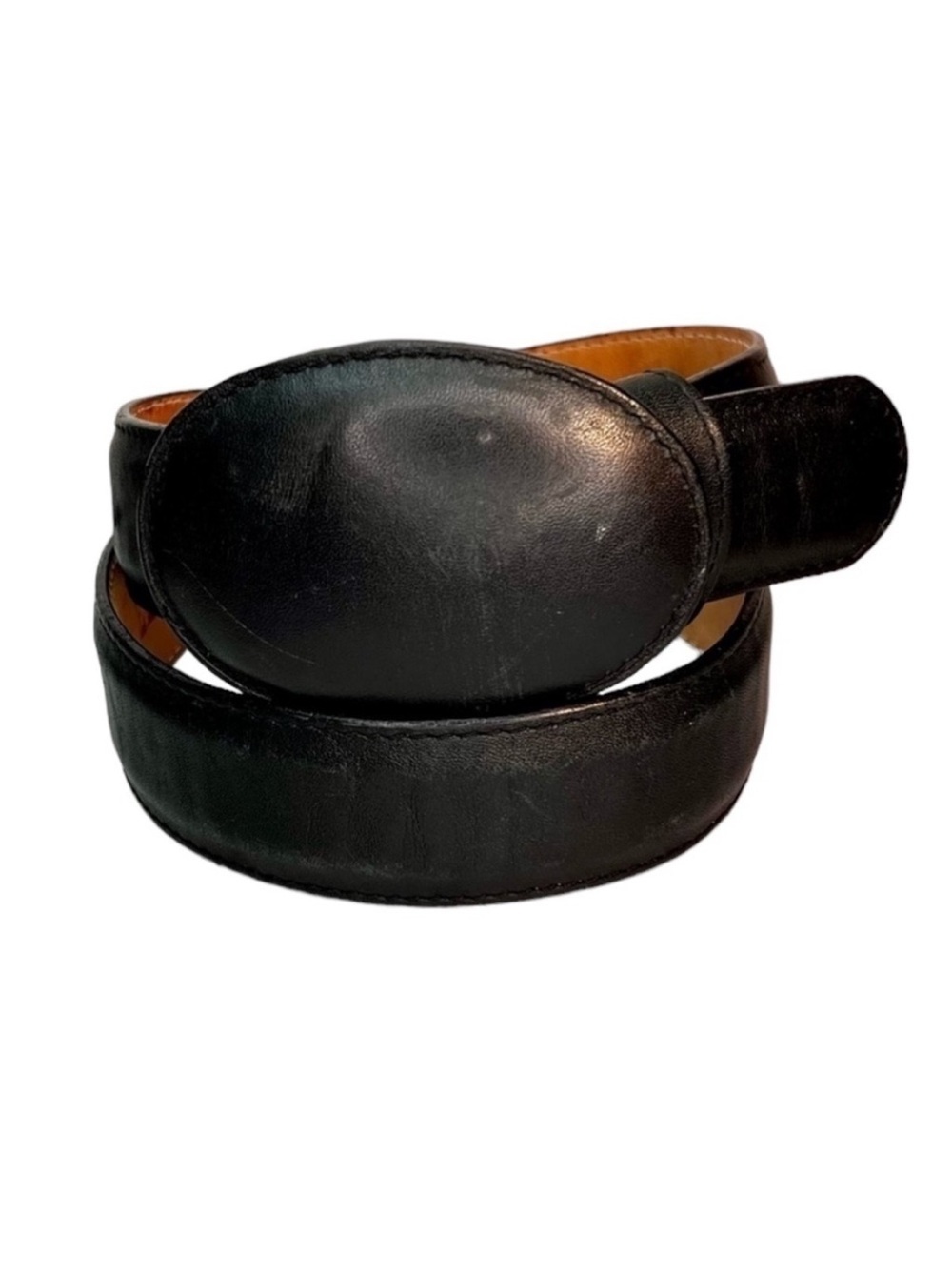 El Toro Bravo Black Leather Belt Buckle Plain Mexico